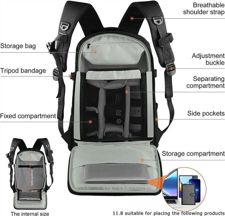 Full Opening Camera Bag