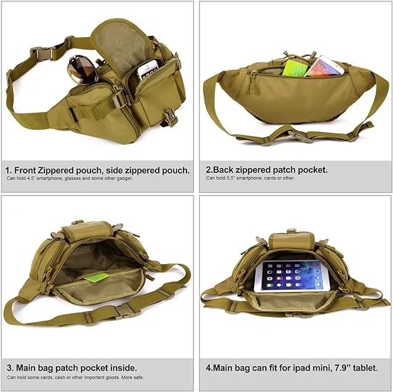 Large Capacity Waterproof Leisure Waist Bag